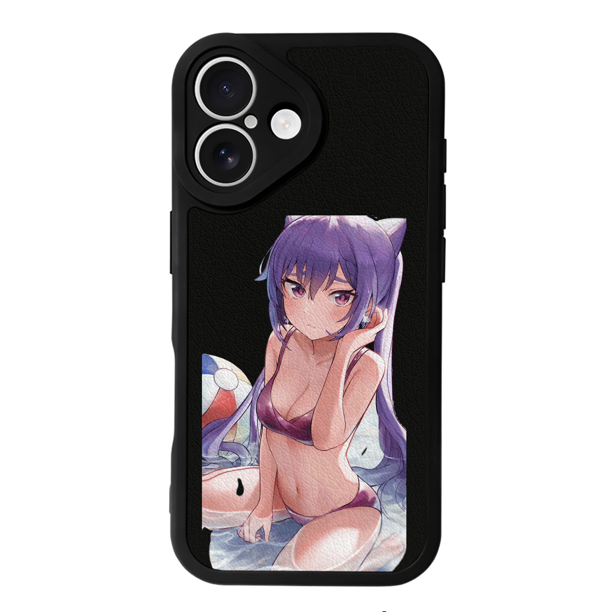げんし神 刻晴 こくせい genshin Kokusei 【iPhone 16シリーズ対応】シリコンスマホケース（レザー調） 材質：シリコン